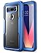 i-Blason LG V30 Case, [Heavy Duty Protection] [Clear Back] [Magma Series] Shock Reduction/Full body Bumper Case with Built-in Screen Protector for LG V30/V30 Plus/V30S 2017(Blue)