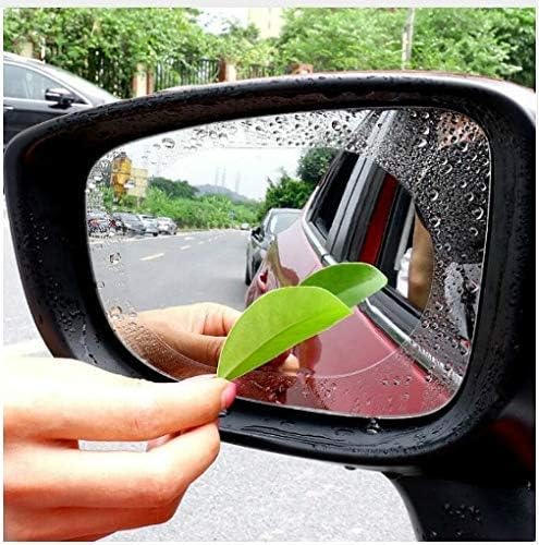 Coucci HD Anti Fog Film for Car Rear View Mirror and Side Window Glass, Water Proof Membrane Anti Protective Film, Dust Proof, 2 Pieces