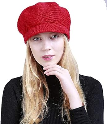 ladies red beanie hat