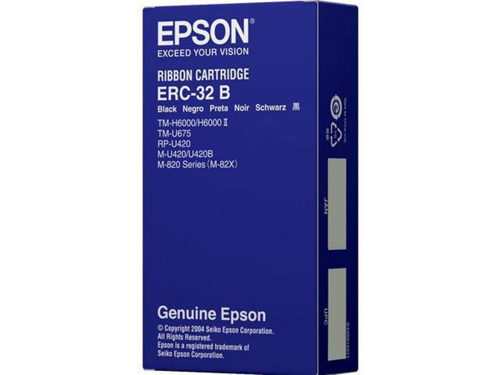 Epson C43S015371 ERC 32B Print Ribbon for TM H6000II/H6000IV/U200/U200A/U200B/U200D/U200 - Black