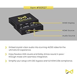 HDMI to HDMI with Audio Embedder | 4K2K@50/60Hz