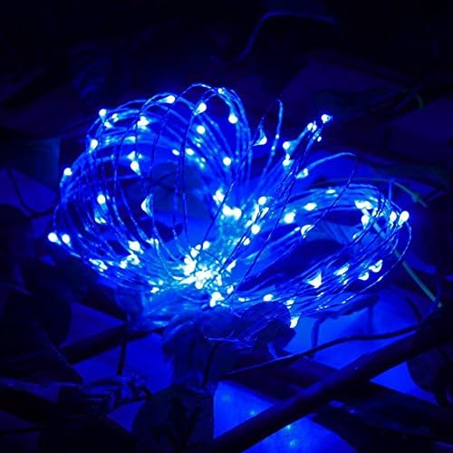 Toygully Lights 2M 20LED Warm Blue Copper String Light 3 AA Battery Operated Decorative String Fairy Lights
