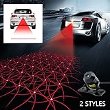 Laser Lights for Cars - Universal Auto Rear-end Alarm Fog Lamp for Cars and Motorcycles Brake Parking Anti-Collision Safety Warning Lights