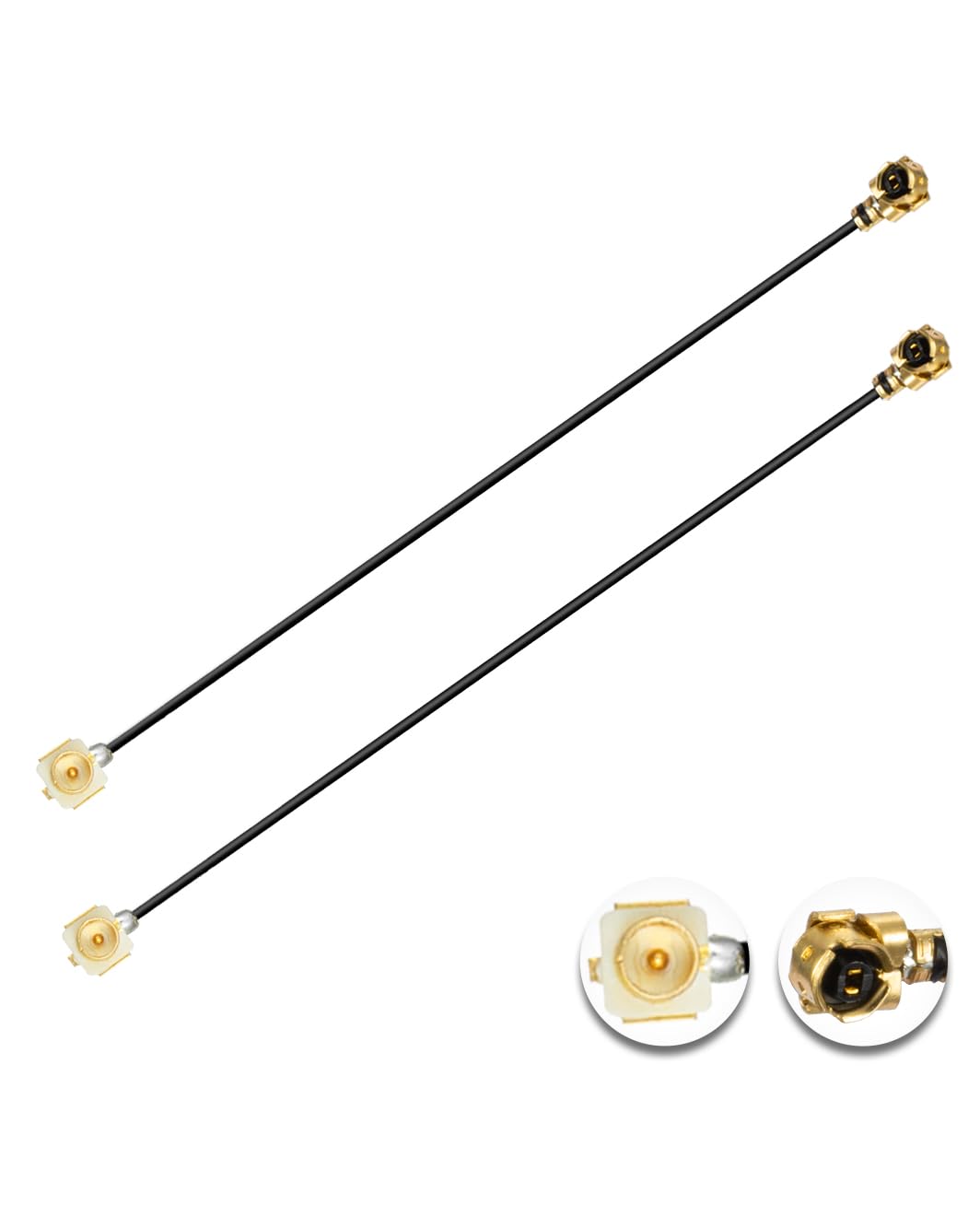 Vecys 2PCS U.F.L1 Male to U.F.L1 Female Cable 8" /20CM 1.13mm Low-Loss Extension Cable