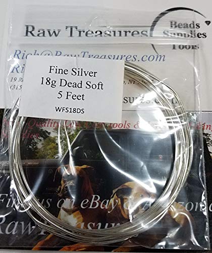 18 gauge .999 Fine Silver Wire Soft Temper 5 Feet