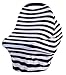 Baby Car Seat Canopy Cover, Breastfeeding Cover, High Chair, Shopping Cart Cover - Gray and White Stripes