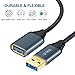 OKRAY USB Extension, 4 Pack 6Ft USB 3.0 Extension Cable Braided A Male to A Female Extender Cable Cord with Durable Gold-Plated Metal Connector Compatible USB Flash Drive, Keyboard, Printer (Black)