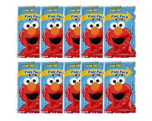 Bendon Sesame Street Mini Play Packs Goody Bag | Sesame Party Favors Goodie Bags | Includes Coloring Book, 2 Mini Crayons, and a Sticker | 10-Pack | Officially Licensed