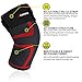 Compression Knee Brace Sleeve – COMENII Athletics Support for Jogging, Running, Hiking and Sports, Joint Pain Relief, Arthritis and Injury Recovery with Adjustable Strap– Single Wrap, Black&Red