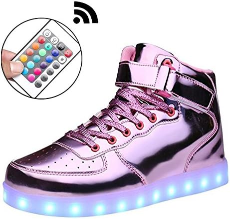 Men women Boy Girl's High Help 11 Color USB Charging LED Shoes Flashing Sneakers cwmgPK40