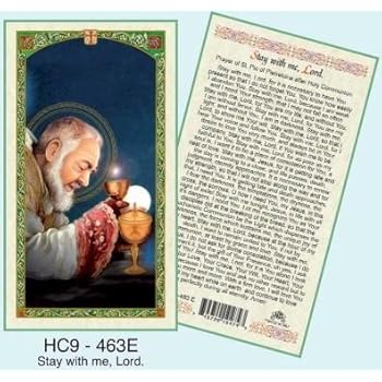 Amazon.com : St. Padre Pio Prayer After Communion Card 10 Pk : Office ...