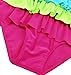 Wantdo Girl's One Piece Swimsuit Rainbow Wave Tiered Swimming Shirts