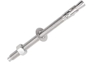 Horiznext 3/8"x 5" inch Stainless Steel Standard Strong Wedge Anchor, Fasteners for Concrete (4 pcs)