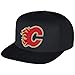 NHL Calgary Flames Men's Face-Off Flat Brim Snapback Hat, One Size, Black