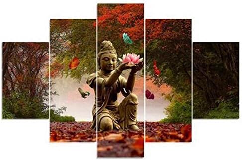 Neaer 5D DIY Diamond Painting Buddha like Avatar Cross Stitch Square Diamonds Full 3D Diamond Embroidery 5pcs/set For Home Decoration