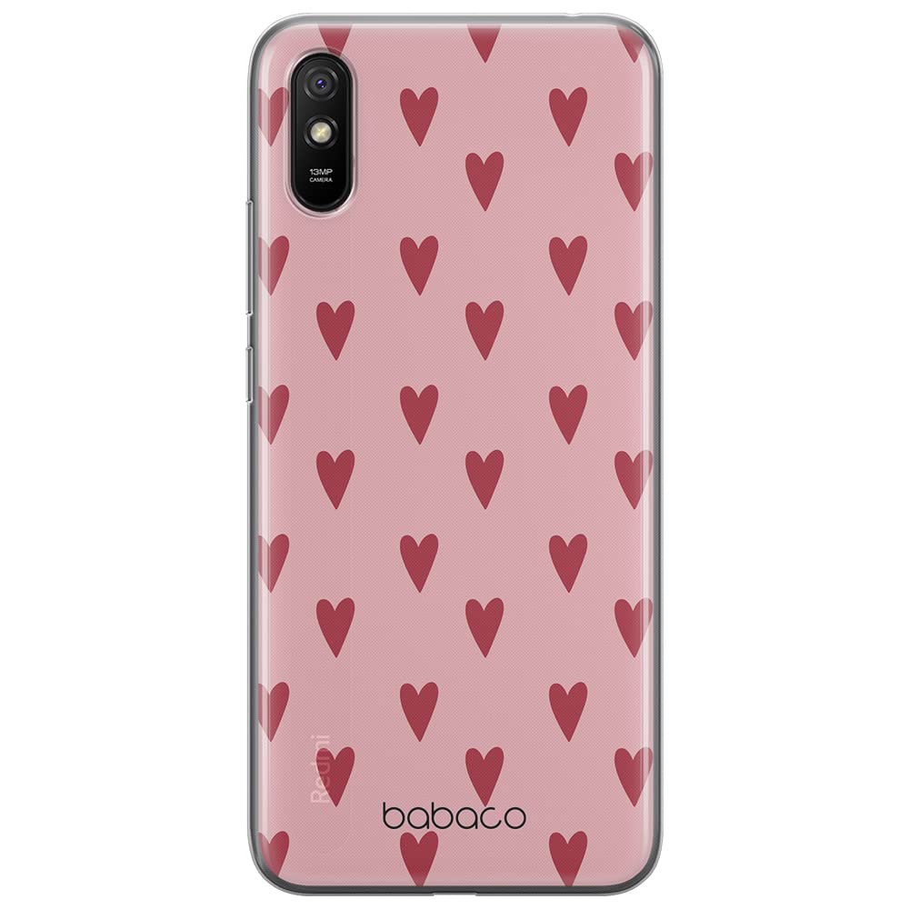 Babaco ERT GROUP mobile phone case for Xiaomi REDMI 9A original and officially Licensed pattern Hearts 004 optimally adapted to the shape of the mobile phone, case made of TPU