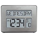 La Crosse Technology C86279 Atomic Full Calendar Clock with Extra Large Digits for The Elderly