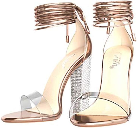rose gold diamond heels