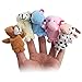 Emorefun Joe 10 pcs Novelty Finger Puppets Set Cartoon Animal Style Soft Velvet Dolls Props Educational Toys for Baby Story Time, Shows, Playtime