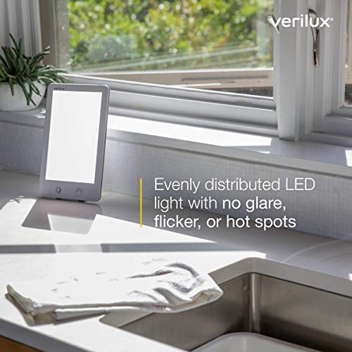 Verilux HappyLight VT32 Touch 10,000 Lux LED Bright White Light Therapy Lamp with Adjustable Color and Brightness Controls