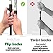 Premium Ultralight Trekking Poles w/ Sweat Absorbing EVA Grips - Your collapsible Hiking / Walking Sticks come with Tungsten Tips and Flip Locks - Enjoy the Outdoors
