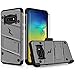 ZIZO Bolt Series for Galaxy S10e Case Heavy-Duty Military Grade Drop Tested Bundle with Tempered Glass Screen Protector Holster and Kickstand Metal Gray Black