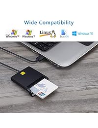 mmusc Dod Militar USB CAC inteligente lector de tarjetas, compatible con Mac OS, Win