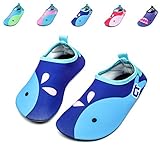 Giotto Kids Swim Water Shoes Quick Dry Non-Slip for Boys & Girls, Blue, 26-27
