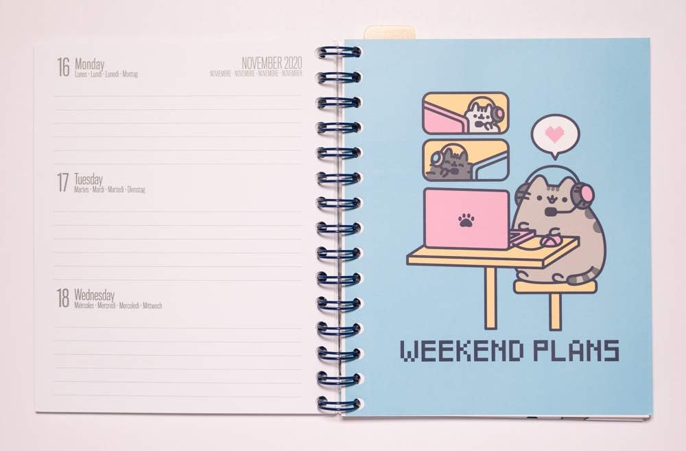 Erik - Pusheen Academic Diary 2020-2021 Week to View, Blau, Medium - Image 4