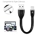 BigBlue 2 Pack USB C 0.5ft/6inch Portable Short USB Type C Cable Compatible for Samsung Galaxy Note 8 S8 S8 Plus, Google Pixel XL2, HTC U11, Nexus 6P, Nexus 5X, LG G5, OnePlus 5 and More, Black/White