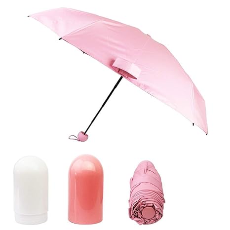 Ultra Lightweight Mini Foldable Capsule Multicolour Umbrella