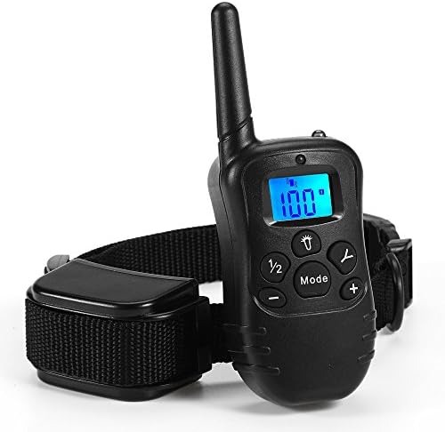 Shock Collar for Dogs,Training Methods with Remote:Vibration/ Flashing/ Beep/ Electronic Shock ,Rechargeable Battery and Waterproof,fit for 10Lbs Samll dogs to 100Lbs Big Dogs, 1000ft Range