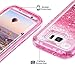 Coolden Case for Galaxy S7 Edge Case Protective Glitter Case for Women Girls Cute Bling Sparkle 3D Quicksand Heavy Duty Hard Shell Shockproof TPU Case for Samsung Galaxy S7 Edge, Pink