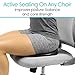 Vive Wobble Cushion - Inflatable Balance Disc Seat - Fitness Core Stability Trainer Wiggle Pad for Office Chair, Rehab, Isokinetics, PT - Kids Adult Workout Sensory Seat Equipment with Exercise Book