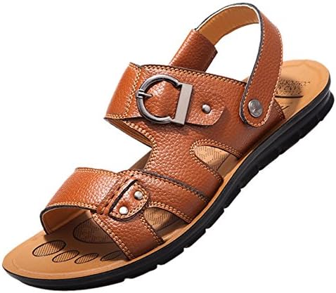 Nedons Lightweight Fashion Summer Sandals for Men Skidproof Sandels Yellow 10 D(M) US
