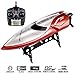 SZJJX RC Boat 2.4GHz 4CH High Speed Remote Control Racing Boat for Pools and Lakes 20KM/H LCD Display with 150M Long Remote Control Distance SJ106