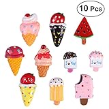 OUNONA Magnetic Dessert Fridge Magnet Sticker Ice Cream Refrigerator Magnets for Kitchen Office Cabinets Whiteboard Decor