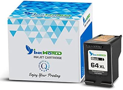 Inkworld Remanufactured Ink Cartridge Replacement For HP 64XL 64 XL(1 Black ) N9J92A High Yield 