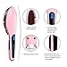Ocathnon Magic Electric Hair Brush Faster Straightening Styling Comb Digital Anti Static Ceramic Hair Straightener Heating Hair Brush-Pink