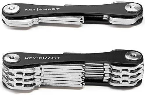 KeySmart Extended | Compact Key Holder and Keychain Organizer (2-22 Keys, Black)