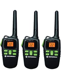Motorola md200r FRS Pack de radio, Paquete de 3, Negro