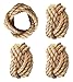 KPAVIR Handmade Round Mesh Classic Braided Jute Napkin Rings for Dinning Table Parties for Everyday - Set of 4 (Natural)
