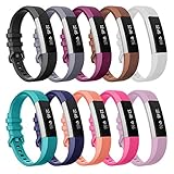 For Fitbit Alta HR and Alta Bands, Henoda Accessory Soft Silicone Replacement Wristband with Secure Metal Buckle Clasp for Fitbit Alta HR Sport Smart Watch 12 Color