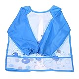 Kloud City Unisex Toddler Sleeves Whale Pocket Bib Waterproof Smock Apron Overclothes