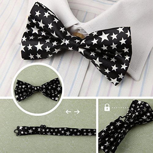 DBF0132 More Colors Various of Colors Woven Polyester Shopstyle Gift Pre-tied Bow Ties 5 Pack By Dan Smith - Thumbnail 5