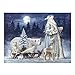 Whitelotous Santa Claus & Animals 5D Diamond Painting Embroidery DIY Paint-By-Diamond Kit Home Wall Decor (16 x 12 Inch)