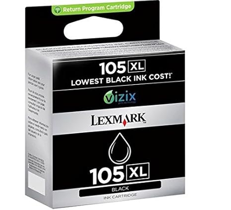 Lexmark 14N0822E 105XL Tintenpatronen hohe Kapazität 510 Seiten Rückgabe, schwarz