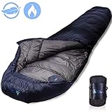 Jian Life Time Warranty 15 Degree F 4 Season Down Sleeping Bag-Hydrophobic Lightweight Sleeping Bag for Backpacking