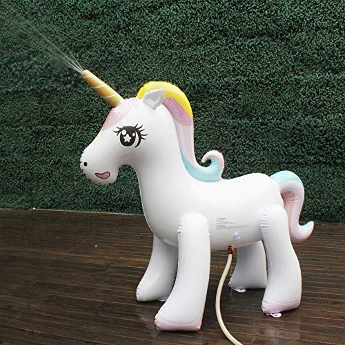 WISHTIME Giant Inflatable Unicorn Sprinker - Newest Unicorn Yard Sprinkler Water Toy for Adults Kids,Over 4 Feet Tall
