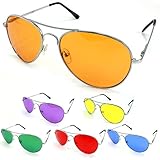 Enimay Mens The Hangover Bradley Cooper Colored Aviator Poker Sunglasses UV 400